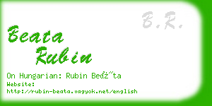 beata rubin business card